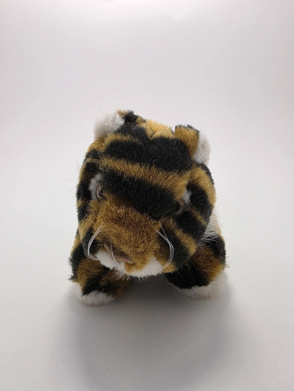 Vintage K&M Tiger Laying Down Stuffed Animal Plush (4 inch)